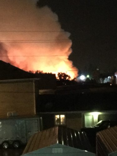 The Inter-Mountain photo by Paul Sines A fire engulfs the back room of a Livingston Avenue residence, in Elkins, early Thursday morning. Nobody was injured as a result of the blaze